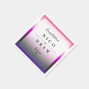 Elegant Genderfluid Pride Wedding Napkins