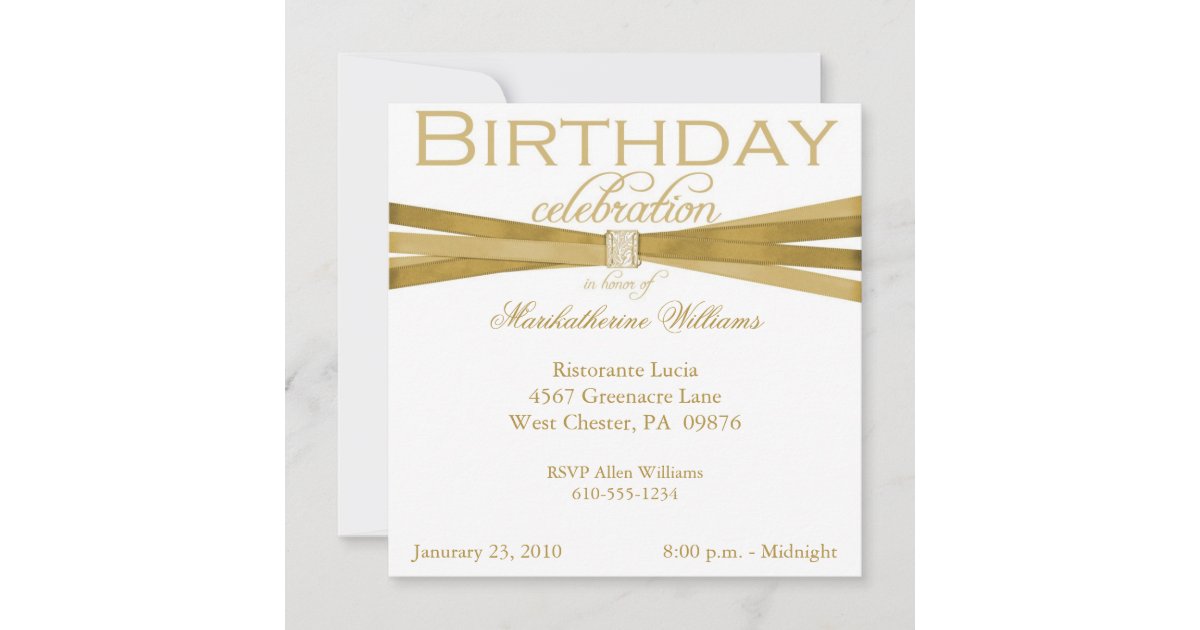 Elegant Generic Birthday Party Invitations | Zazzle