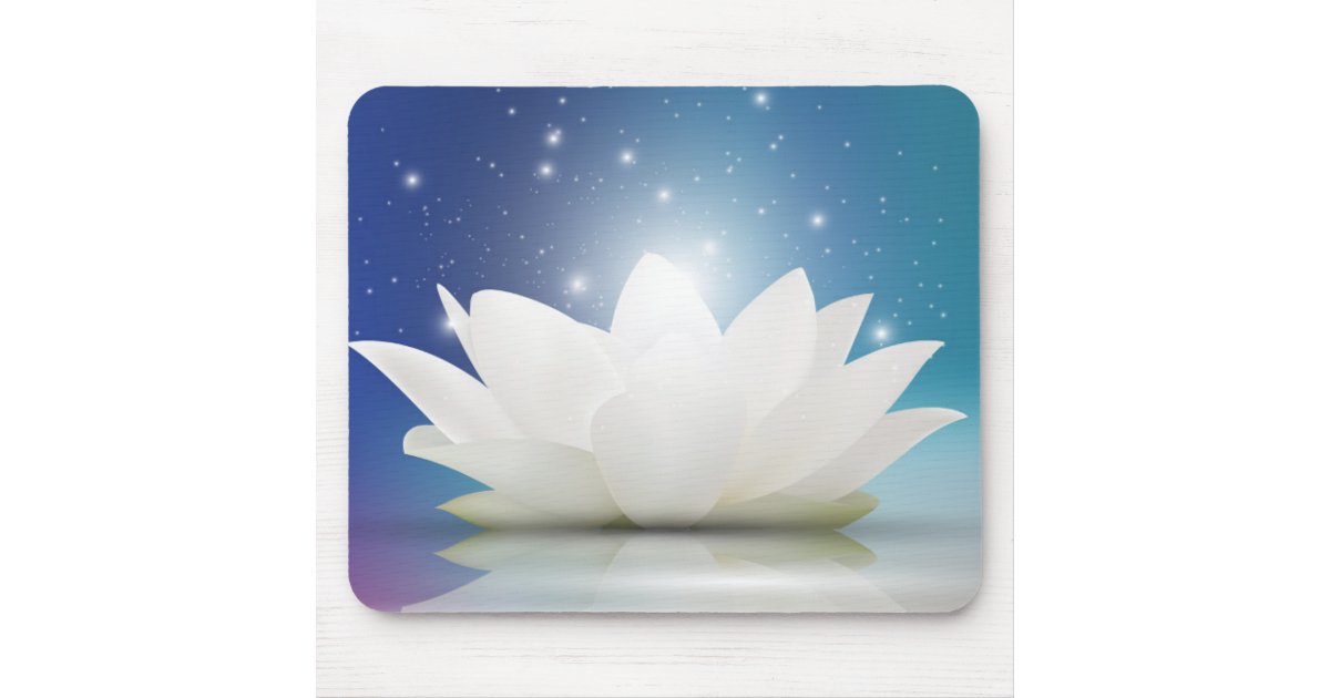 Elegant Gentle White Lotus / Lily flower Mouse Pad | Zazzle