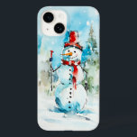 Elegant Gentleman Snowman Case-Mate iPhone 14 Case<br><div class="desc">Use the design tools to add custom text or personalize the image.</div>