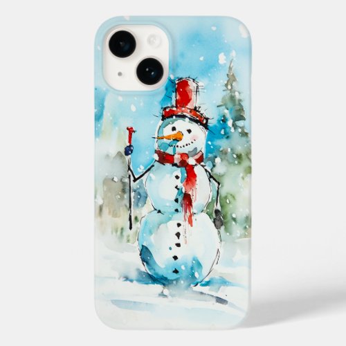 Elegant Gentleman Snowman Case_Mate iPhone 14 Case