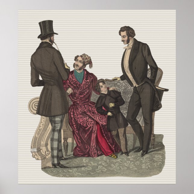 Elegant Gentlemen of the Biedermeier Period Poster (Front)