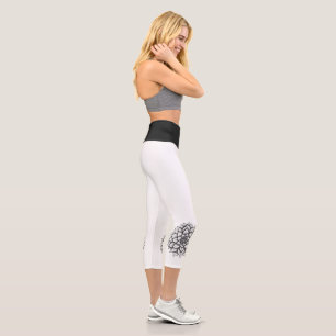 Elegant Geo Yoga Capri Leggings! 🪐✨ Leggings