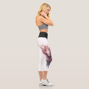 Elegant Geo Yoga Capri Leggings! 🪐✨ Leggings