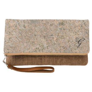 Elegant Geology Neutral Rock Texture any Monogram