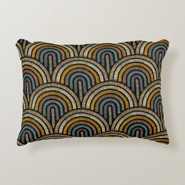 Elegant Geometric  Accent Pillow (Front)