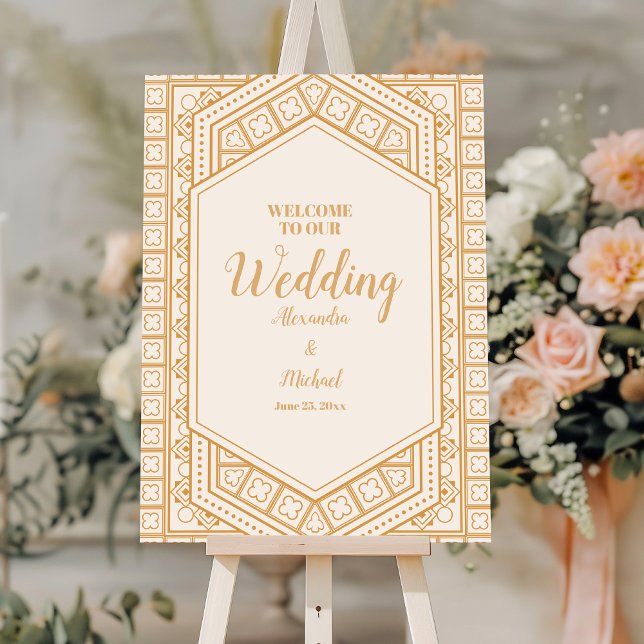 Elegant Geometric Art Deco Wedding  Foam Board (Creator Uploaded)