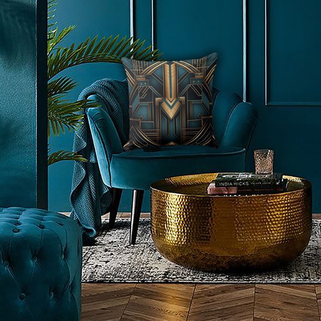 Elegant geometric art throw pillow (Creator Uploaded)