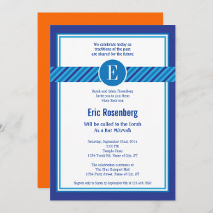 Elegant Geometric Bar Mitzvah Invitation
