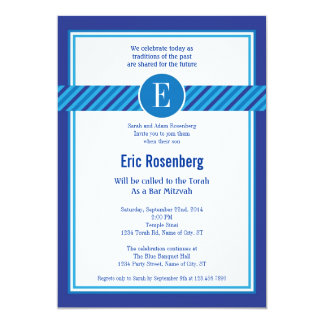 Elegant Geometric Bar Mitzvah Invitation