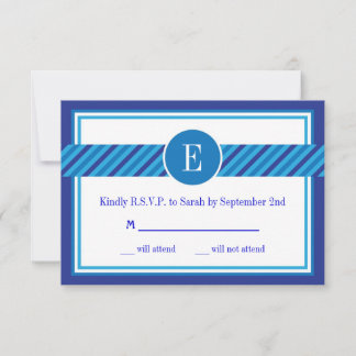 Elegant Geometric Bar Mitzvah RSVP Card
