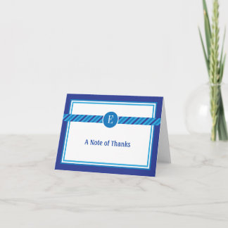Elegant Geometric Bar Mitzvah Thank You Card