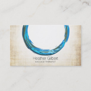 Elegant Geometric Blue Circles Professional Appointment Card