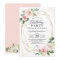 Elegant Geometric Blush Pink Floral Birthday Party