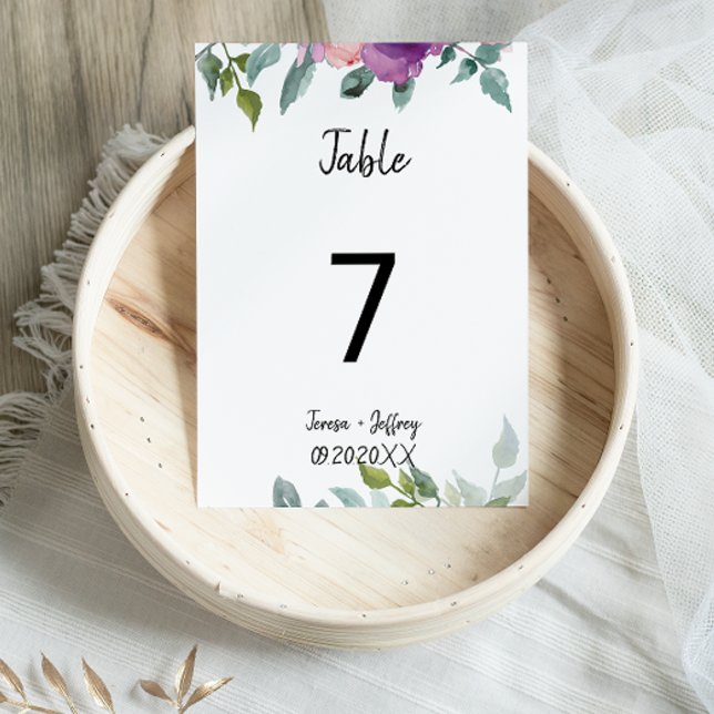 Elegant Geometric Floral Wedding Table Number (Creator Uploaded)