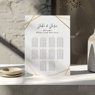 Elegant Geometric Gold Wedding Seating Chart