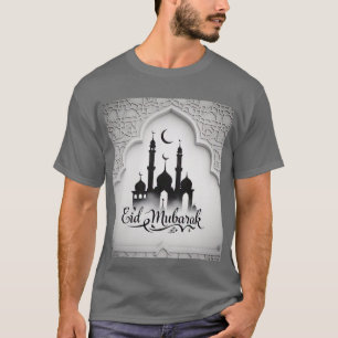 Elegant Geometric Islamic Architecture Eid Mubarak T-Shirt