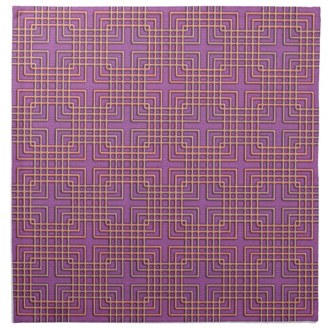Elegant geometric japanese pattern cloth napkin (Front)