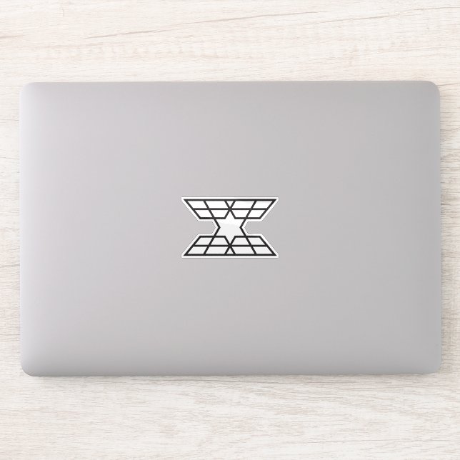 Elegant Geometric Letter X with Star Sticker (Computer)