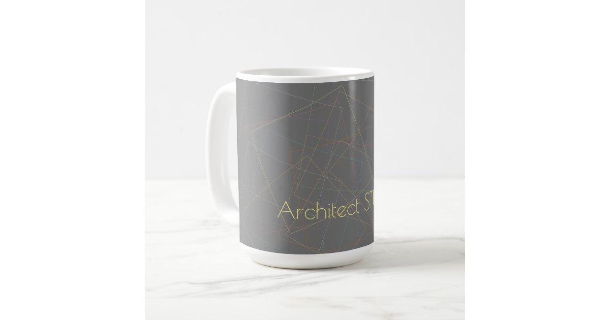 Elegant Geometric Lines Dark Grey Architect Studio Coffee Mug Zazzle Com