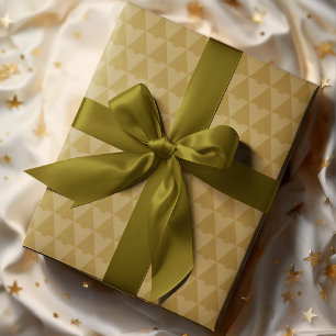 Elegant Geometric Monotone Christmas Tree Holiday Wrapping Paper