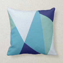 Elegant geometric navy blue and sea green pastel