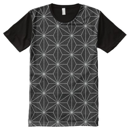 Elegant Geometric Pattern -Silver &amp; Black- All-Over-Print Shirt