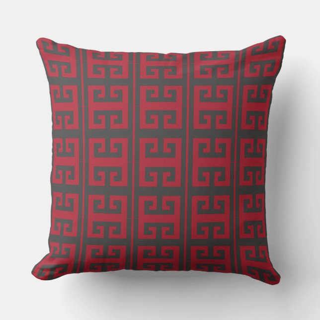 Elegant Geometric Pattern Throw Pillow (Front)
