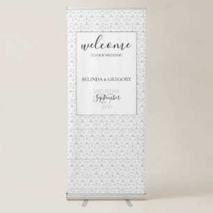 Elegant Geometric Pattern Wedding Welcome Sign
