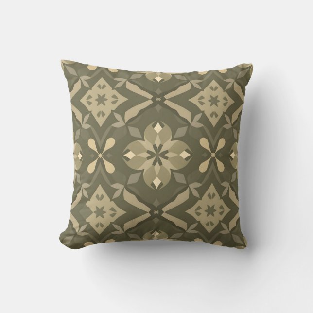 Elegant Geometric Pillow - Symmetrical Pattern (Front)