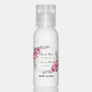 Elegant Geometric Pink Rose Hand Lotion