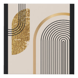 Elegant geometric shapes faux canvas print