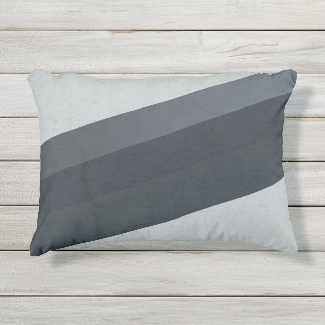 Elegant Geometric Stripes Pattern Outdoor Pillow (Front)