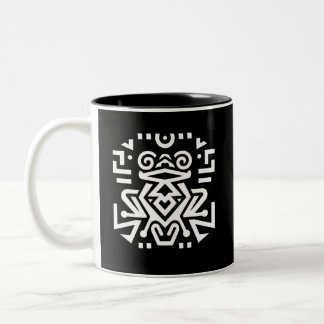Elegant Geometric Tribal art Two-Tone Coffee Mug