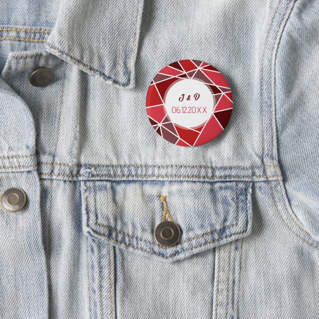 Elegant Geometrical Wedding Button (In Situ)