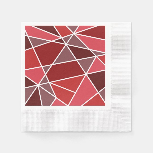 Elegant Geometrical Wedding Napkins (Front)