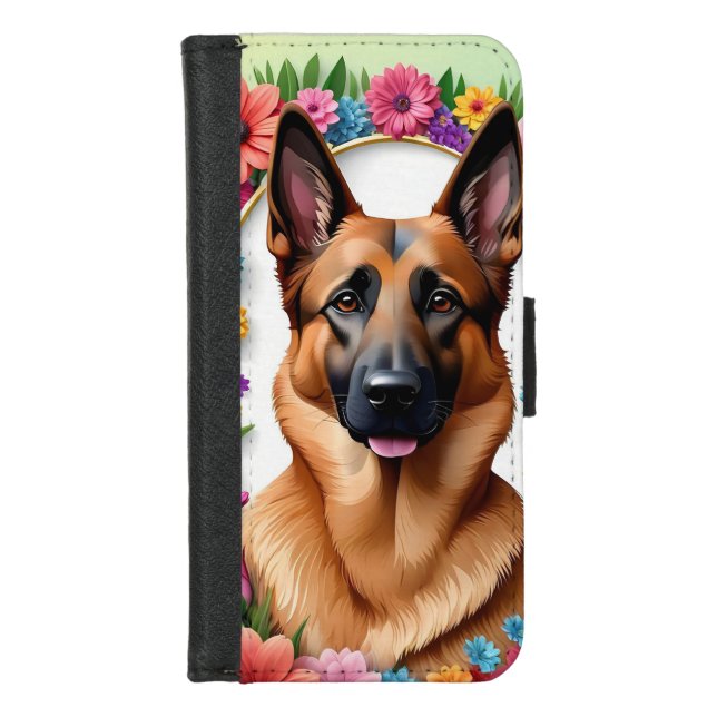 🐕 Elegant German Shepherd Pet Lover Style 📱💼💫 iPhone Wallet Case (Front)