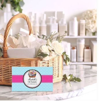Elegant Gift Basket Business Card by SocialiteDesigns at Zazzle