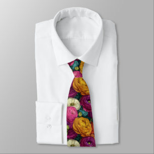 Elegant Gift For Boyfriend Ranunculus Neck Tie