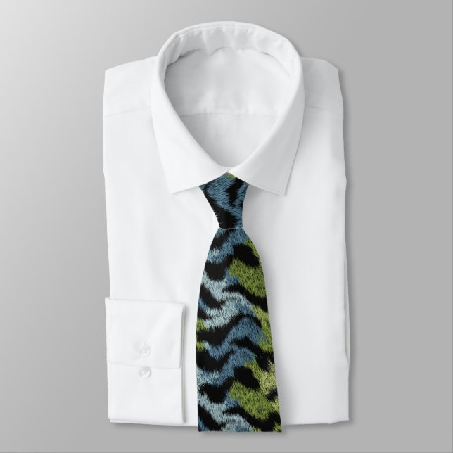 Elegant Gift  For Boyfriend Tiger Neck Tie (Tied)