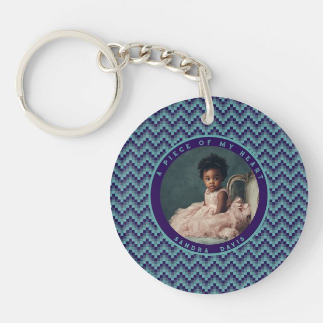 Elegant Gift Ideas Stripe Pattern Keychain (Front)