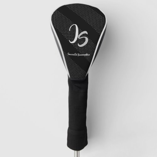 Elegant Gift with Personalize Silver Monogram Golf Head Cover