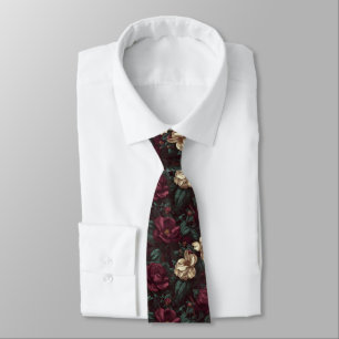 Elegant Gifts For Father Gardenias Floral Neck Tie