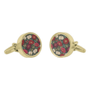 Elegant Gifts For Husband Embroidered Floral Cufflinks