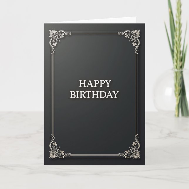 Elegant Gilded Birthday Card (Front)