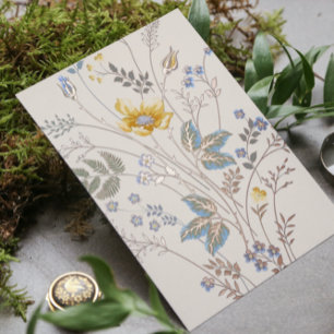 Elegant Gilded Wildflower Botanical Foil Invitation