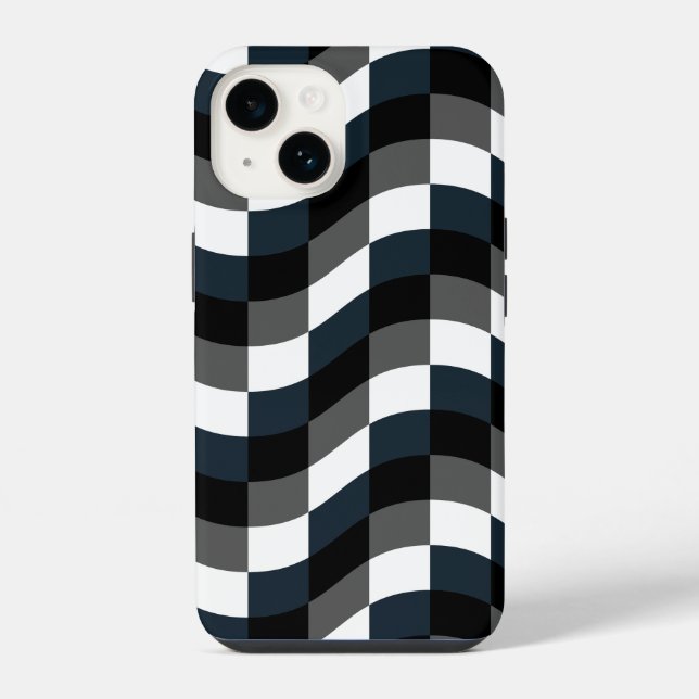 Elegant  Gingham Contemporary  Iphone Case (Back)
