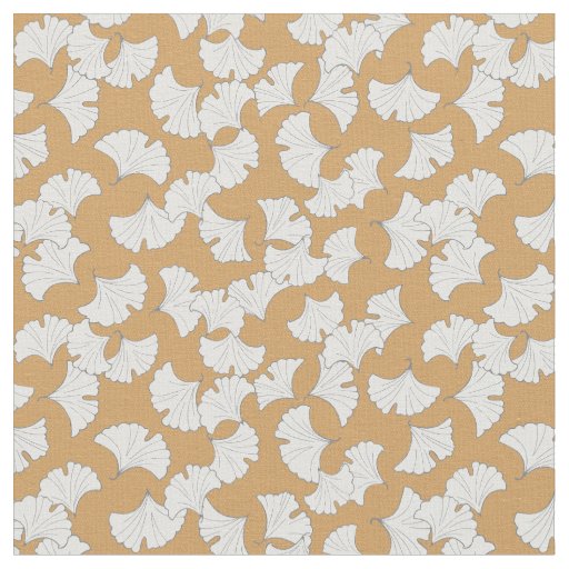 Elegant gingko leaves with custom background color fabric