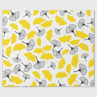 Elegant Ginkgo Biloba Art Wrapping Paper - Vibrant