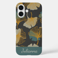 Elegant Ginkgo Leaves Fall Script Personalized